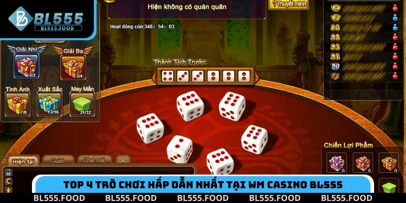 Khám phá top 4 trò chơi hấp dẫn nhất tại sòng bài trực tuyến WM